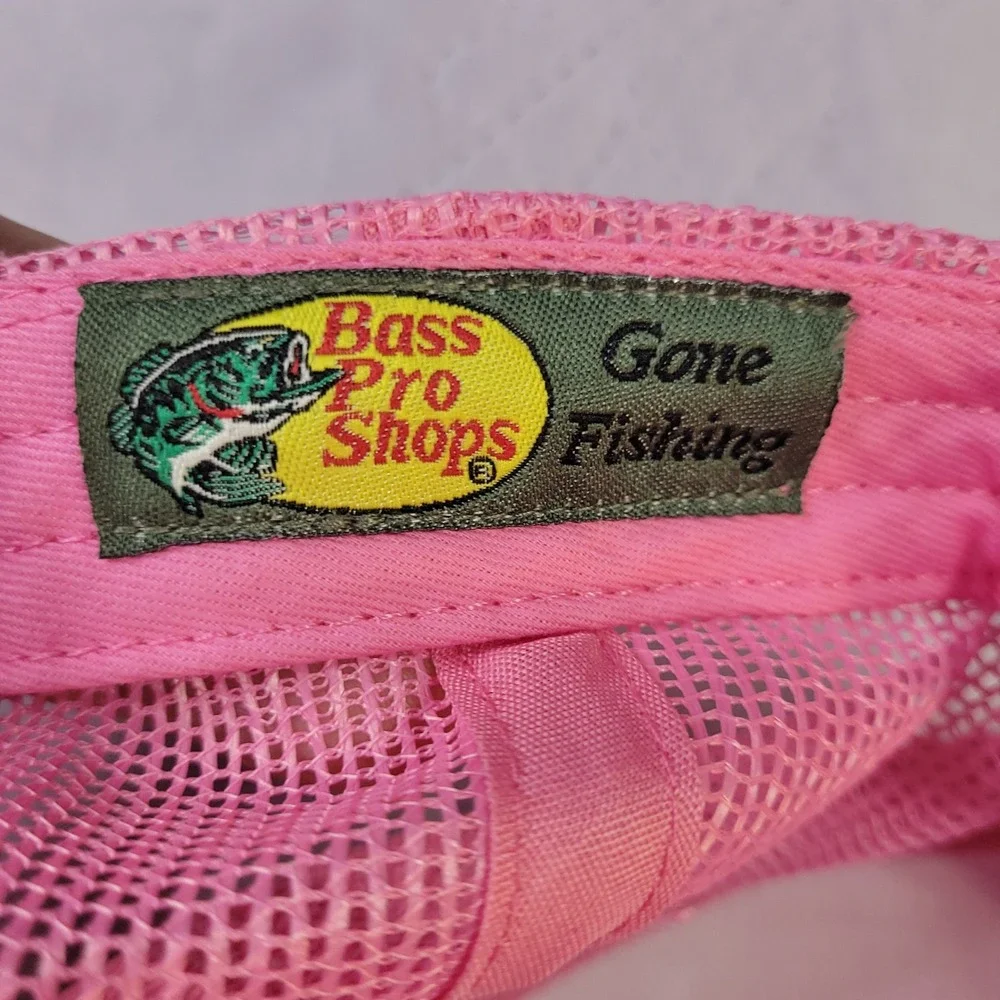 Bass Pro Shops Pink Mesh Trucker Hat Snapback Fishing Cap One Size OSFM
